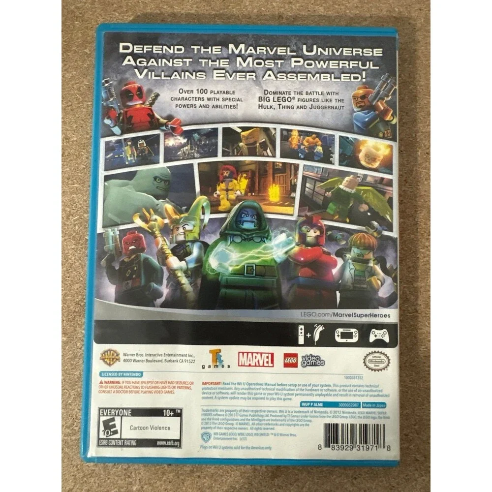 Lego Marvel Super Heroes Wii U Game